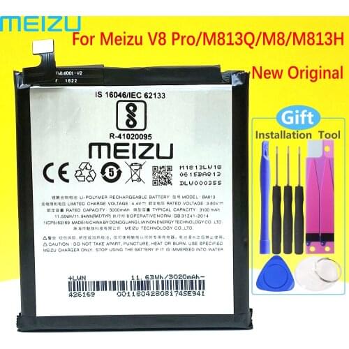 Meizu 100% Original 3100mAh BA813 Battery For Meizu V8 Pro M813Q M8 M813H Mobile Phone High Quality Battery