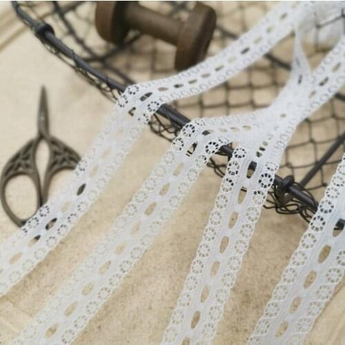 10 Meters 2cm 2020 Latest Lace Polyester White Gold Lace Fabric Applique Wedding Dress Sewing Accessories Trimmings For Clothes