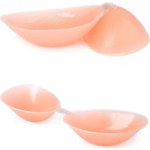Women Invisible Push Up Bra Self-Adhesive Silicone Bust Front Closure sticky bra Backless Strapless Bra A B C D Sexy sujetador
