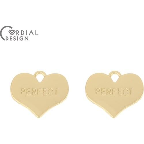 Cordial Design 100Pcs 15*18MM Jewelry Accessories/Pendant/Hand Made/Heart Shape/DIY Earring Making/Jewelry Findings & Components