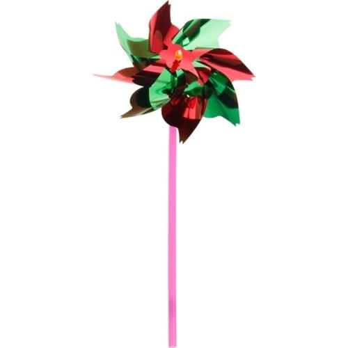 D7WF 10Pcs Plastic Windmill Pinwheel Wind Spinner Kids Toy Garden Lawn Party Decor