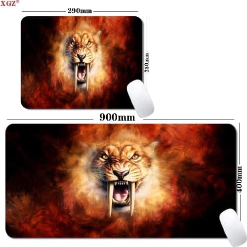 XGZ Tiger Animal Gaming Mouse Pad Csgo Accessories Table Mat 400x900mm 300x800mm Best Selling Big Boy Pad Player Pad Non-slip