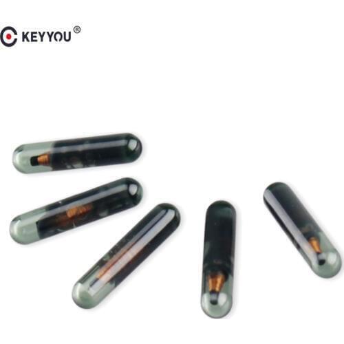 KEYYOU 1pcs* Transponder Chip ID13 glass Immobiliser Chip For Audi For Fiat For Honda Lancia Saab For VW Car Key Chip