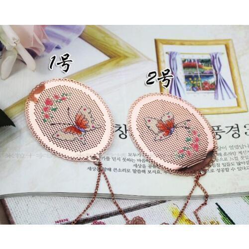 Cross stitch DMC set creative gift simple metal bookmark beautiful butterfly