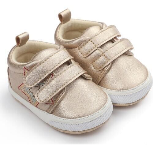 0-18M Newborn Toddler Baby Girls Boys Non-slip Shoes Fashion Infant Kids PU Leather Soft Casual Sneaker Footwear First Walking N