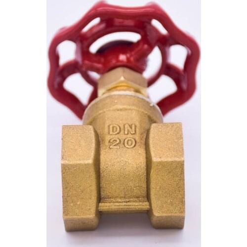 Brass Gate Valve DN20 3/4" BSPP Female 5Bar Working Pressure Port Size 13mm