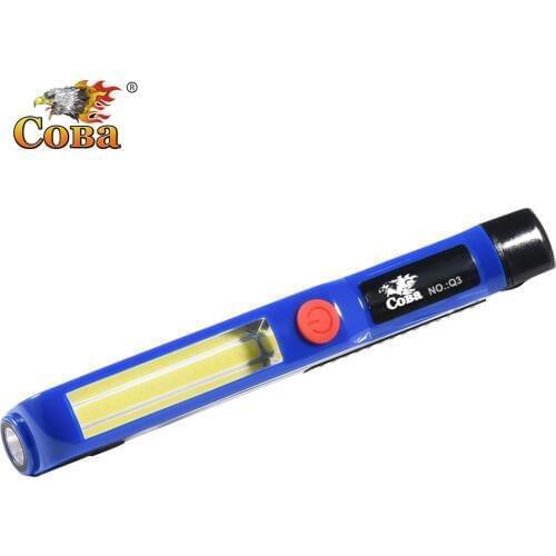 Coba mini work light led flashlight cob portable light work lamp for family emergency 3*AAA magnetic waterproof light