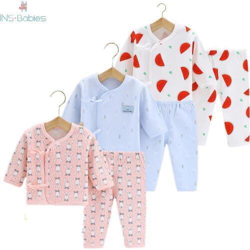 Newborn baby girls clothes Cotton Baby Sleep Suit for boys and girls Four Seasons underwear long sleeve Sleepwear Pajamas Infant