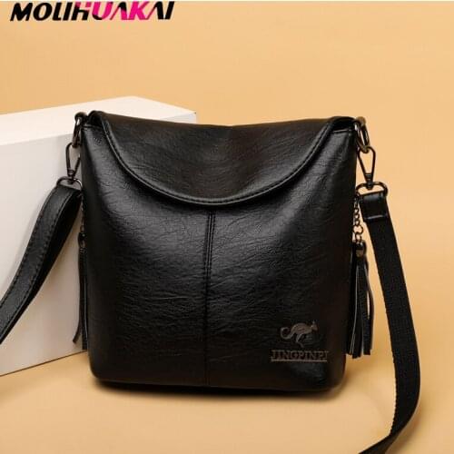 2021 New High-End soft Leather Casual Bag Womens Luxury handbags Womens Bags Designer Fashion Tassel Messenger Bag