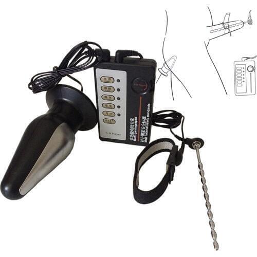 Huge Butt Anal Plug Medical Themed Toys Kit Electric Shock Penis Rings Electro Shock Urethral Sounds Vibrator Sex Toys For Men