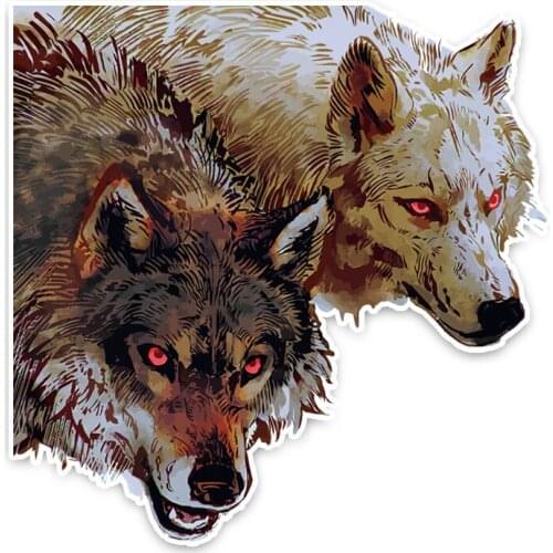Personalized Animal Wolf PVC Decal Car Sticker Decoration Car Accessories 13.5CM*14CM