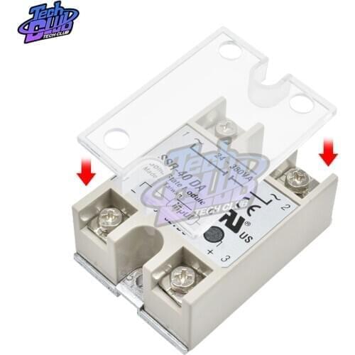 5PCS Plastic SSR Transparent Protection of Solid State Relay Front Cover Stand Suitable for DC-DC AC-AC DC-AC