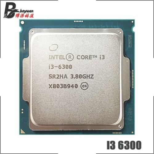 Intel Core i3-6300 i3 6300 3.8 GHz Dual-Core Quad-Thread CPU Processor 4M 51W LGA 1151
