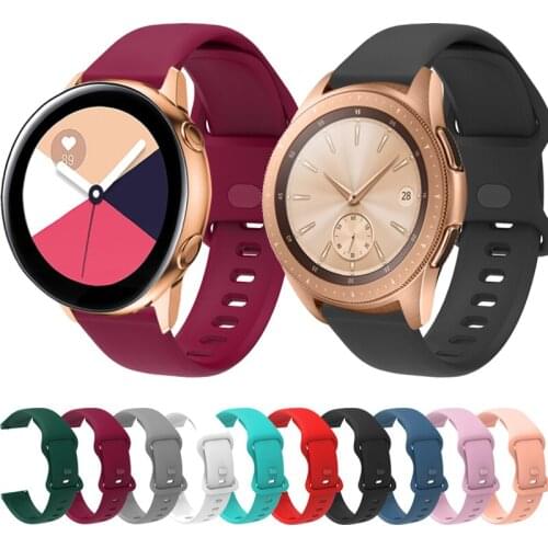 20mm/22mm Straps for Samsung gear S3 frontier silicone smartwatch bracelet fpr Galaxy watch 3/46mm/42mm/Active 2 44mm 40mm band