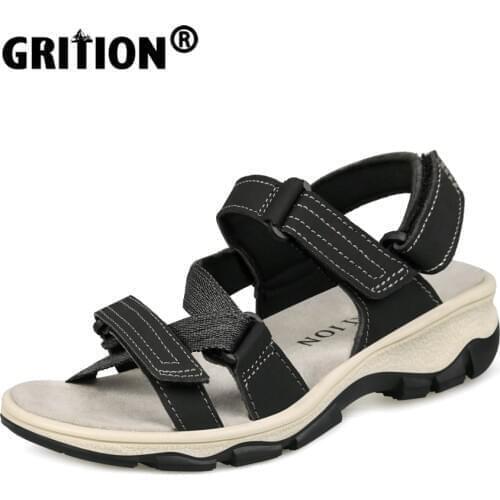 GRITION Women Sandals 2021 New Fashion Summer Outdoor High Quality Flat Heels Casual Beach Shoes Platform Plus Size 41 Non Slip