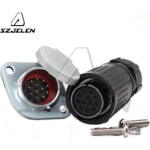 HP20 series, 12pin Waterproof connectors plug and socket, Electrical Cable Plug Socket Waterproof Connector 12pin