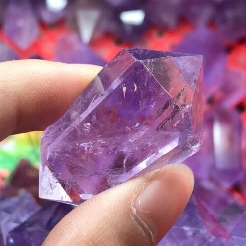 1pcs wholes Natural Amethyst QUARTZ Crystal Double Point Specimen Healing
