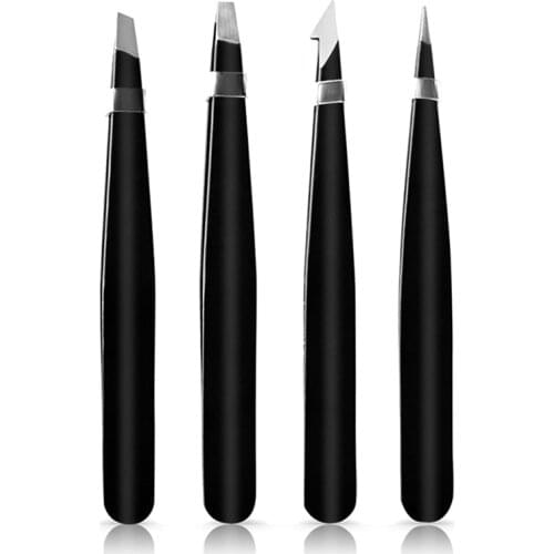 1pc Eyebrow Tweezers Stainless Steel Hair Pluckers Clip Eyebrow Trimmer Tool Eyelash Extension Clip precision Makeup Tools