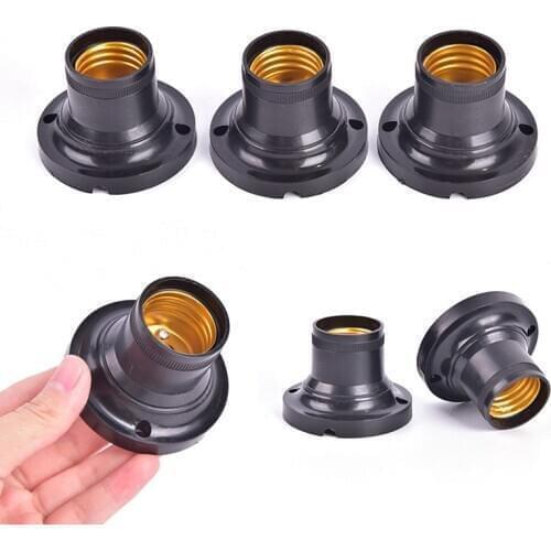 10pcs E27 60W Light Base Holder Socket Home Office LED Bulb Lamp Adapter Fitting Converter Stand White Flame Retardant