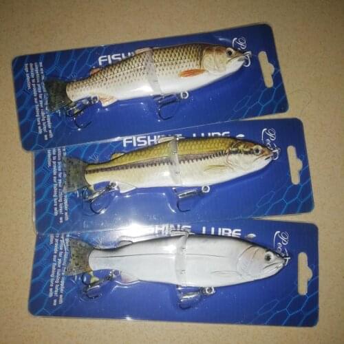 18.6cm 65g Big Size Glide Bait Lifelike Multi Jointed Swimbait 6# Hook Pike Muskie Salmon Pike Walleye Bass Sea Fishing Bait