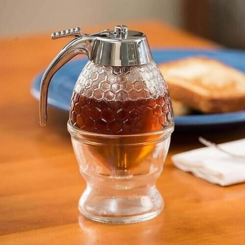 Baking Honey And Syrup Bottle Pot Dispenser Non-Drip Honey Dispenser