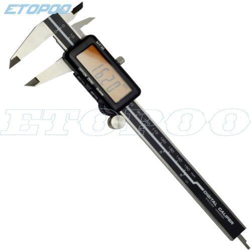 150mm 6'' UPM brand Full Screen Yellow/White LCD Electronic Digital Caliper micrometer gauge measuring tool