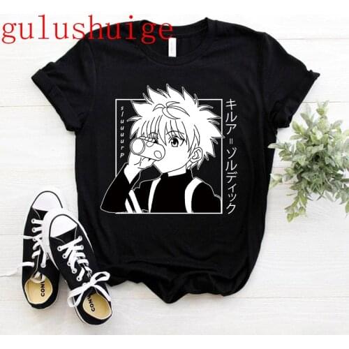 Kawaii Hunter X Hunter T Shirt Men Funny Tops Hisoka MOROW Graphic Tees Harajuku Unisex Anime Killua Zoldyck T-shirt Male Tshirt