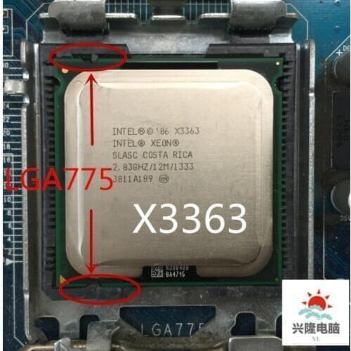 Inter socket 775 Xeon X3363 Quad-Core 2.83GHz 12MB 1333MHz works on LGA 775 mainboard no need adapter free shipping