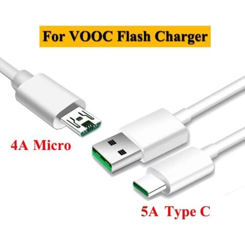 Micro USB Type C Cable For OPPO Reno K5 K3 Find X A11 R17 VOOC Flash Charger Cable For Iphone Huawei Samsung Xiaomi Vivo Oneplus