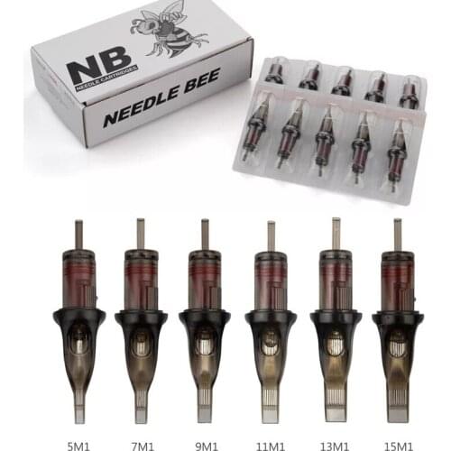 One Box Of 20PCS Needles Cartridges Single Magnum Tattoo Needle - Soft Edge Curved Single Magnum 5/7/9/11/13/15 M1