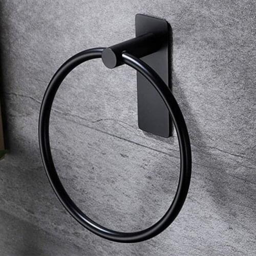 Towel Ring Adhesive for Hanging Towels Matte Premium Adhesive Hang Bathrooms Sticky Hanging Wall Hangers Without Nails