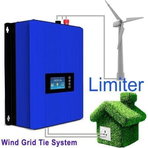 1000W Wind Power Grid Tie Inverter with Dump Load Controller/Resistor for 3 Phase 24v 48v AC DC wind turbine generator SUN