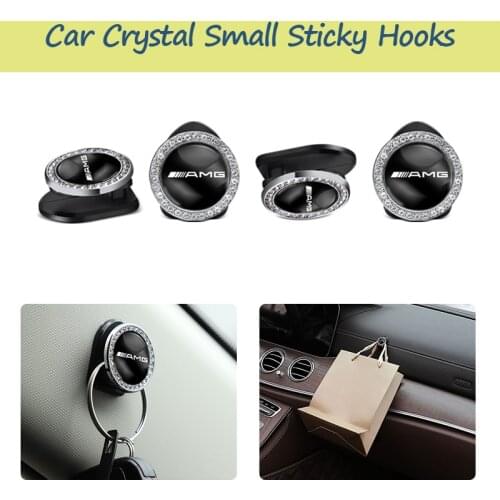 Car Styling Small Sticky Hooks Crystal Emblem For Benz AMG W108 W124 W126 W140 W168 W176 Babos Carlsson W204 W205 W210 W211