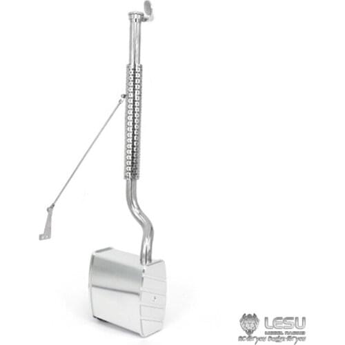 Metal LESU Exhaust Tank Box Pipe for 1/14 TAMIYA MAN RC Tractor Truck Model DIY Car