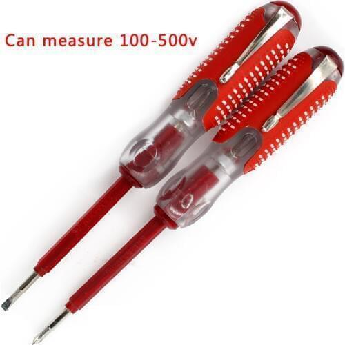 Multi Function Screwdriver Test 100-500V Test Pen Screwdriver Test Pencil Electrical Tester Durable Insulation Electrician Tools