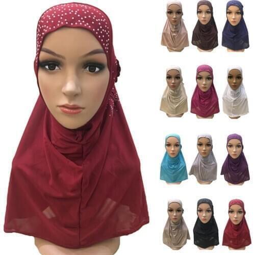 Muslim Flower Hijab Lace Amira Women Prayer Hat Headscarf Islamic Head Cover Wraps Full Cover Niquabs Hair Loss Hat Turban Cap