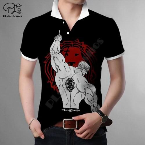 PLstar the seven deadly Cosmos Fashion summer women for men Skull 3D full printed polo shirts Viking tattoo Short sleeve t shirt