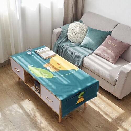 Nordic Net Red Cotton and Linen TV Cabinet Cover Towel Cover Simple Modern Living Room Sofa Coffee Table Table Mat Fabric