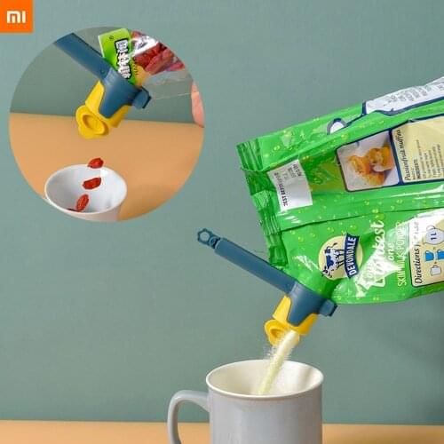 New Xiaomi Seal Pour Food Storage Reuseable Bag Clip Food Sealing Clip Effect Clamp Nozzle For Storage Food Kitchen Tools