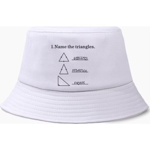 Name The Triangles Funny Math Panama Bucket Hat Women Fishing Hats Bob Panamas Fisherman Cap Sun Outdoor Sunscreen Summer Caps