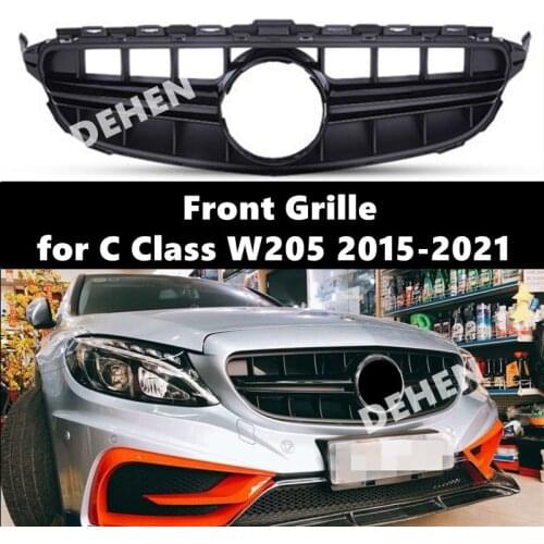 Front Grille for AMGS C63S Style for Mercedes Benz C Class W205 2015-2018 C180 C200 C250 C300 without Centre Logo