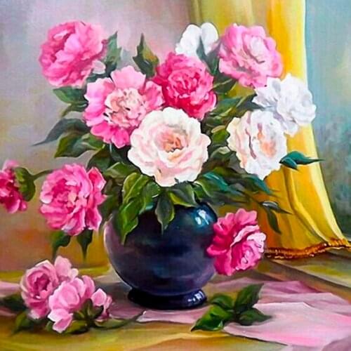 Crafts full round diamond embroidery flower diamond mosaic full drill round painting diamond stitch crystal diamond painting