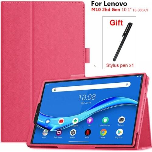 PU Leather Cover For Lenovo Tab M10 HD 2nd Gen TB-X306F/TB-X306X 10.1" Case Funda Folding Stand Shell Etui M10 HD 2nd X306 2020