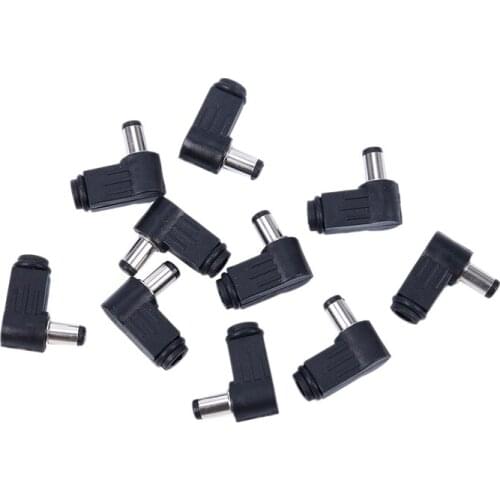 10x 2.1mm x 5.5mm Male Plug Right Angle L Jack DC Power Connector