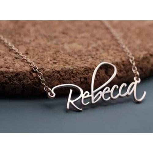 Vsco Romantic Gift Stainless Steel Custom Personalized Name Choker Gold Color Handwriting Signature Handmade Customized Necklace
