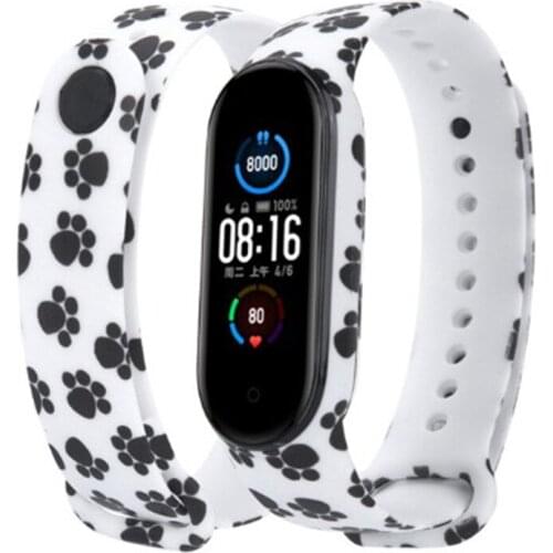 For Mi Band 4 Strap Replacement Bracelet for Xiaomi miband 3/4 Universal silicone Colorful flowers wrist strap for mi3 belt