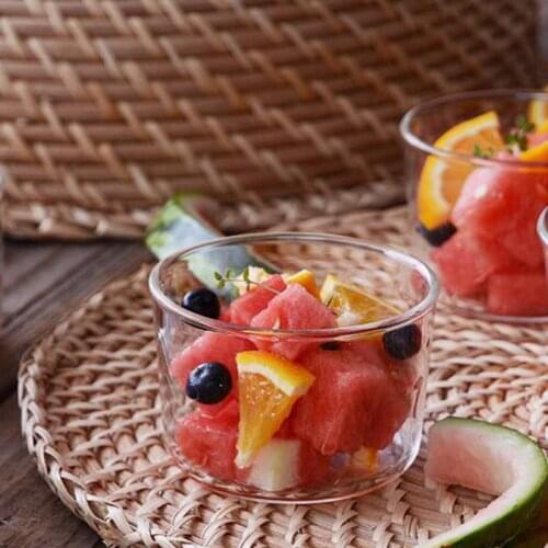 Yogurt Pudding Collins Glass Tea Milk Dessert Cup High Temperature Resistant Water Bottle Yogurt Pudding Glass 250ml