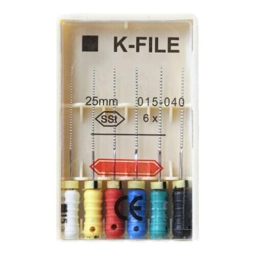 10 boxes Dental K-FILE 21/25/31mm Stainless Steel endo Root Canal Files Hand Use K-files Endodontic Instruments