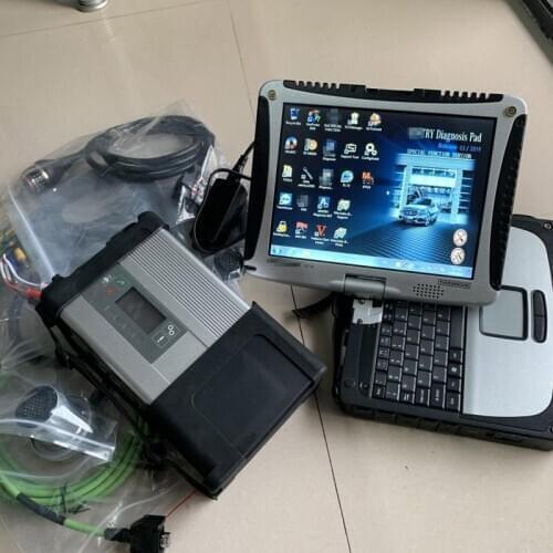 Super MB Star C5 SD Connect with laptop cf19 Toughbook diagnostic PC with mb star c5 newest software 2020.12 hdd for sd c5