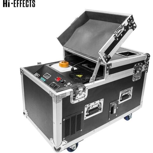 Low Fog Machine Wedding Dual Heads Low Lying Fog Machine Water Based With Nozzles Flight Case Packing For Events Party Film